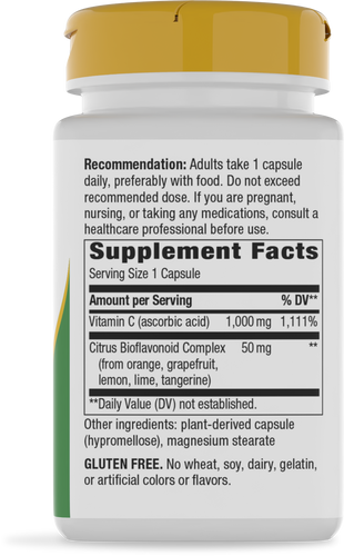 Nature's Way® | Vitamin C with Bioflavonoids Extra Strength - right side of pack Sku:15464