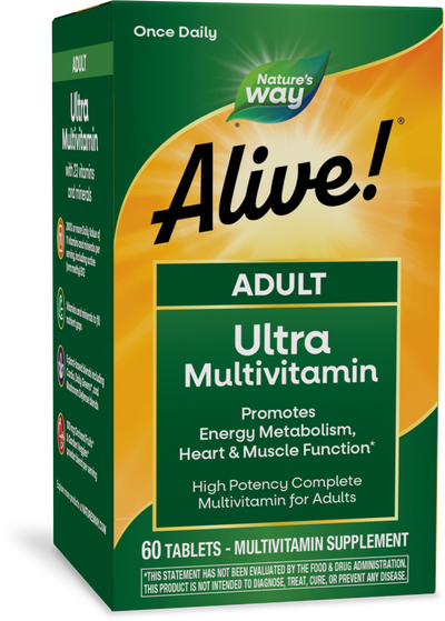 <{%PRIMARY_15679%}>Nature's Way® | Alive! Adult Ultra Multivitamin, 60 tablets
