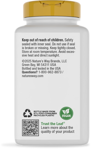 Nature's Way® | Vitamin C with Bioflavonoids Extra Strength - back of pack Sku:15465