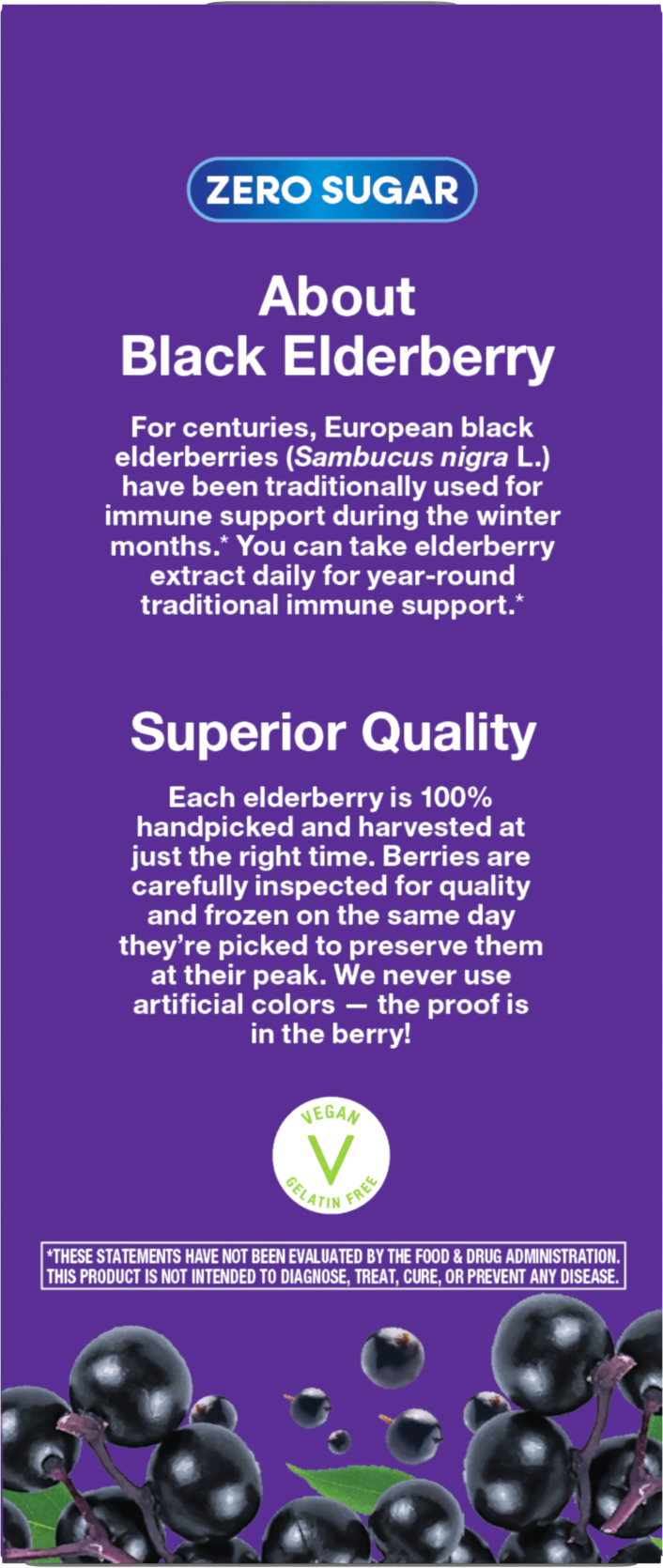 <{%MAIN3_6971%}>Nature's Way® | Sambucus Zero Sugar Traditional Elderberry Immune Syrup - back of pack