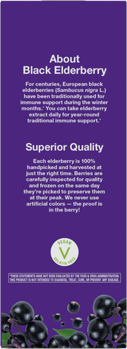 Nature's Way® | Sambucus Traditional Elderberry Immune Syrup - back of pack Sku:15332
