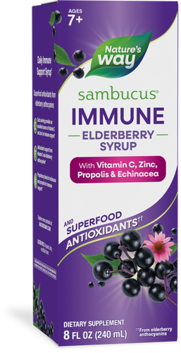 Nature's Way® | Sambucus Immune Elderberry Syrup, 8 fl oz (240 ml), Elderberry Sku:15333