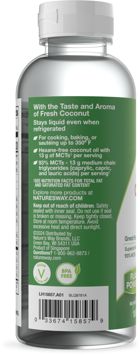 <{%MAIN3_15857%}>Nature's Way® | Liquid Coconut Oil - left side of pack