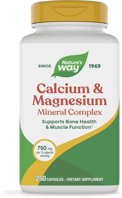 <{%PRIMARY_41311E%}>Nature's Way® | Calcium & Magnesium Mineral Complex, 250 capsules