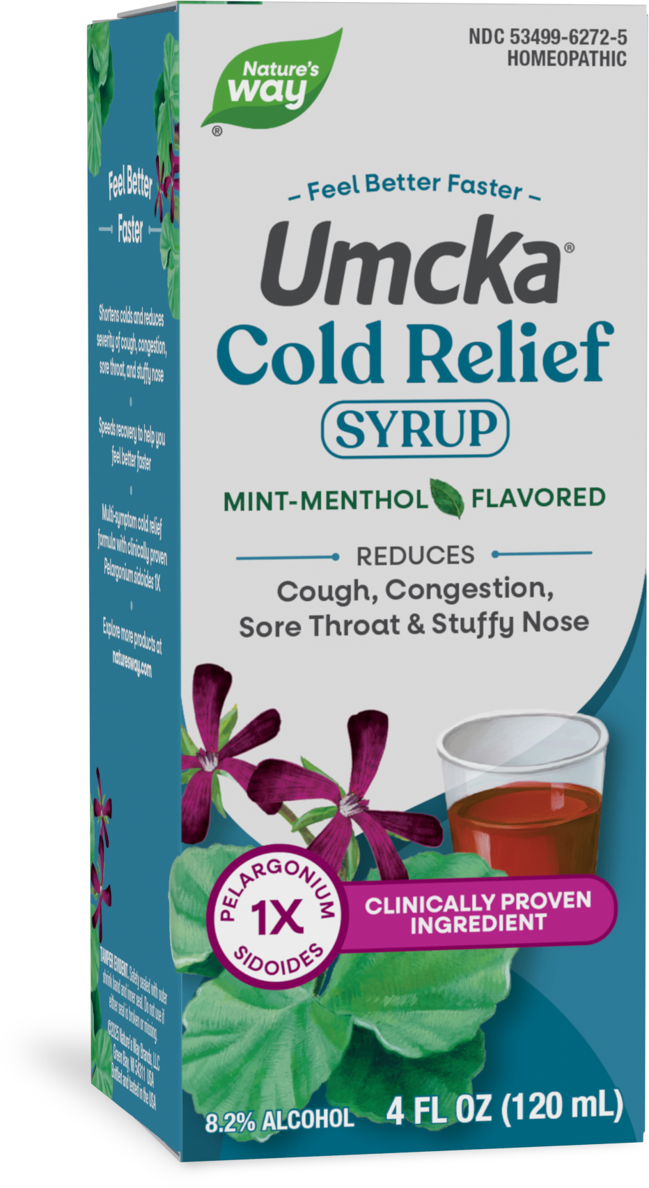 <{%PRIMARY_15272E%}>Nature's Way® | Umcka Cold Relief Syrup, 4 fl oz (120 ml), Mint-Menthol