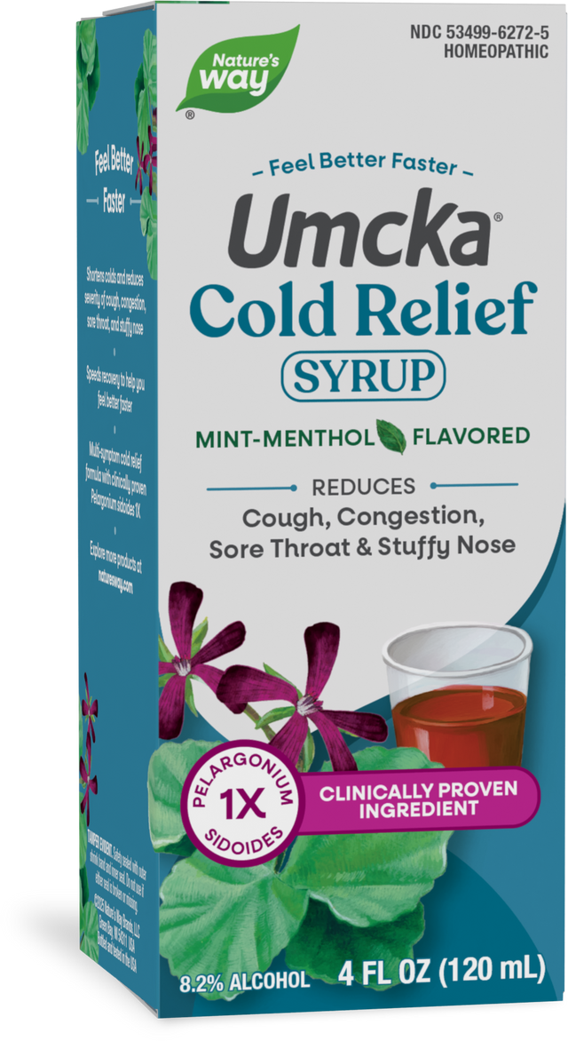 <{%PRIMARY_15272E%}>Nature's Way® | Umcka Cold Relief Syrup, 4 fl oz (120 ml), Mint-Menthol