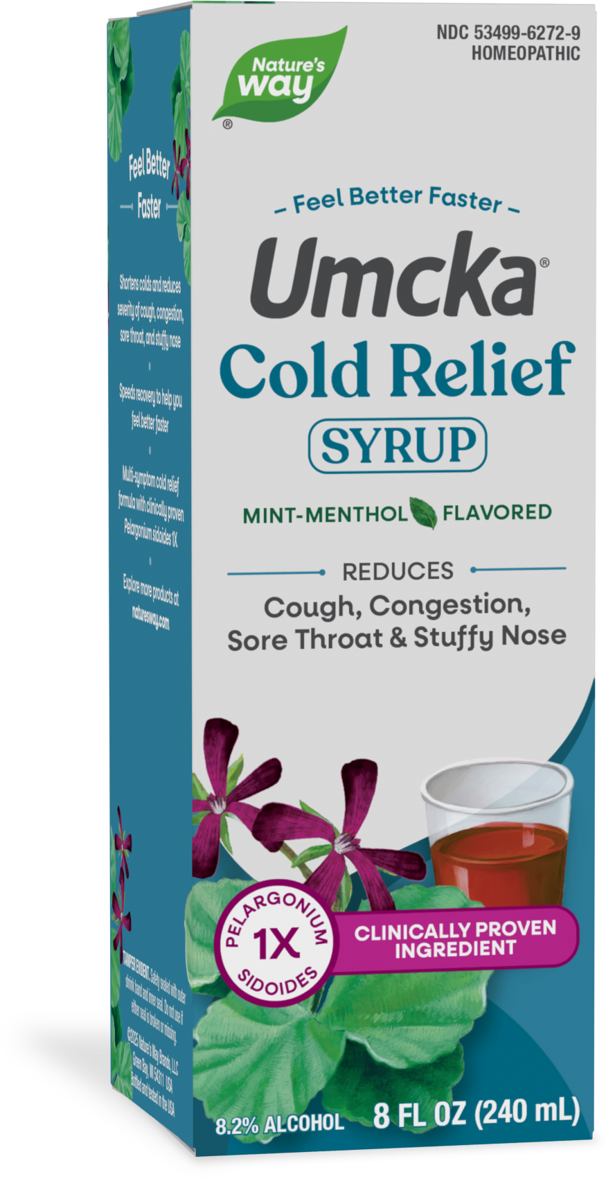 <{%PRIMARY_15792E%}>Nature's Way® | Umcka ColdCare Syrup, 8 fl oz (240 ml), Mint-Menthol