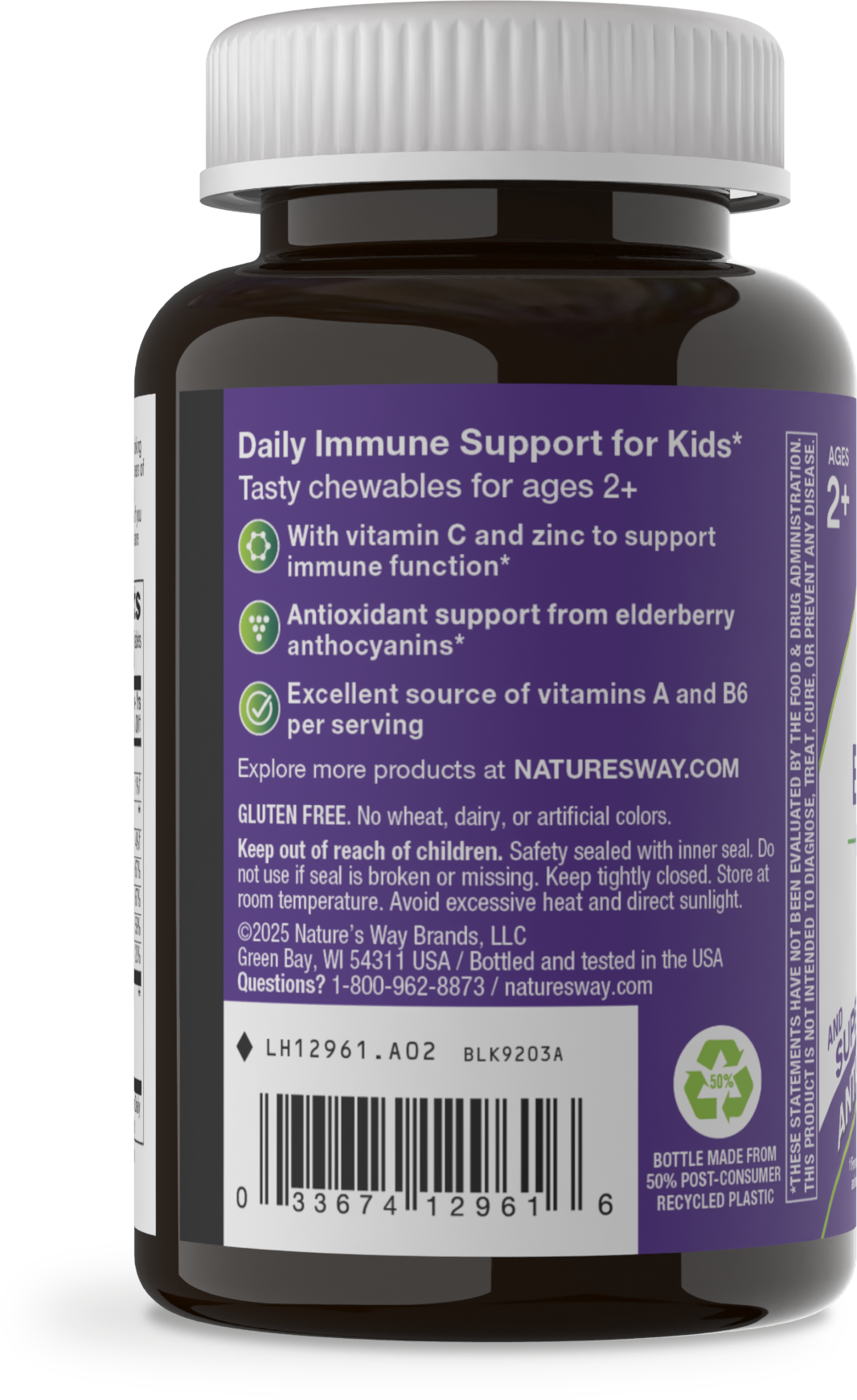 <{%MAIN3_12961%}>Nature's Way® | Sambucus Elderberry Kids Immune Chewable - right side of pack