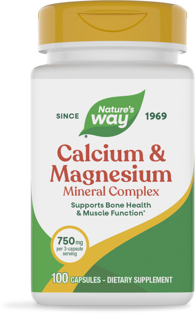 <{%PRIMARY_41310E%}>Nature's Way® | Calcium & Magnesium Mineral Complex, 100 capsules