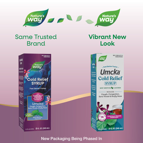 <{%MAIN25_15792%}>Nature's Way® | Umcka ColdCare Syrup - package updates old to new
