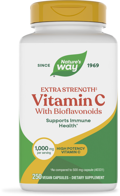 <{%PRIMARY_15465E%}>Nature's Way® | Vitamin C with Bioflavonoids Extra Strength, 250 capsules