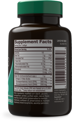 Nature's Way® | NutraVege Omega-3 - right side of pack Sku:12197
