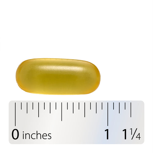 Nature's Way® | NutraVege Omega-3 - Softgel and ruler Sku:12197