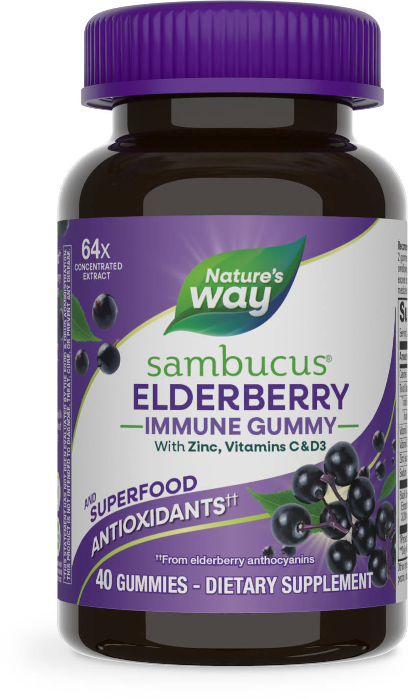 <{%PRIMARY_12345%}>Nature's Way® | Sambucus Elderberry Immune Gummy, 40 gummies, Elderberry