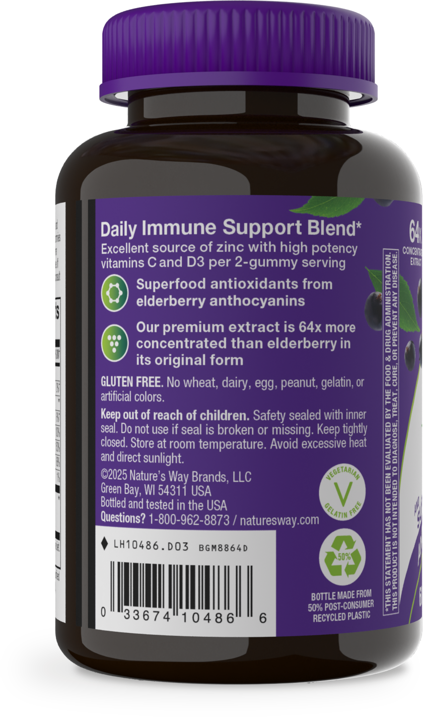 <{%MAIN10_10486%}>Nature's Way® | Sambucus Elderberry Immune Gummy - left side of pack