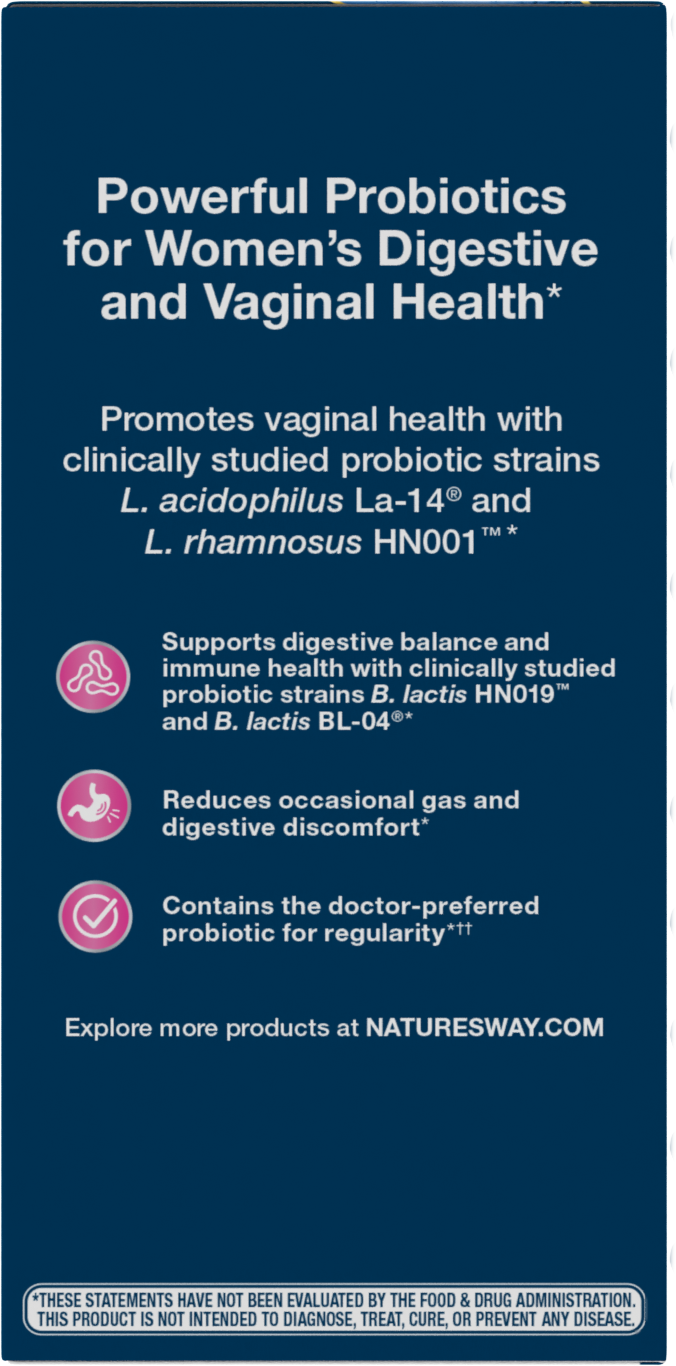 <{%MAIN4_10295%}>Nature's Way® | Fortify Women's 30 Billion Daily Probiotic - left side of pack