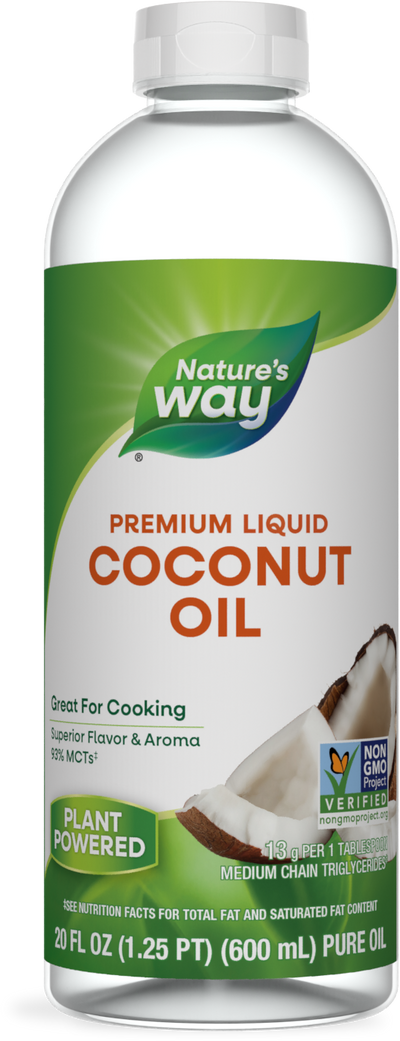 <{%PRIMARY_15858%}>Nature's Way® | Liquid Coconut Oil, 20 fl oz (600 ml)