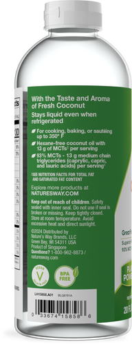 Nature's Way® | Liquid Coconut Oil - left side of pack Sku:15858