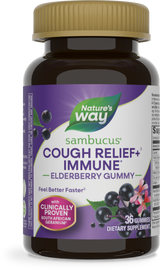 <{%PRIMARY_13610E%}>Nature's Way® | Sambucus Cough Relief + Immune Elderberry Gummy, 36 gummies, Elderberry