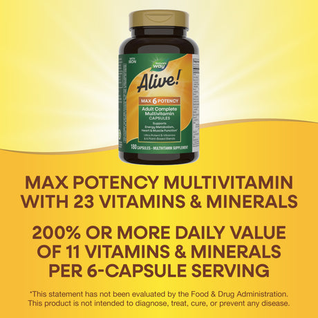 <{%MAIN12_15708%}>Nature's Way® | Alive! Max6 Max Potency Daily Multivitamin