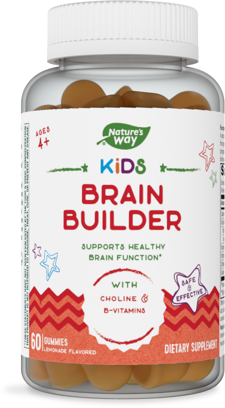 <{%PRIMARY_13882E%}>Nature's Way® | Kids Brain Builder Gummies, 60 gummies, Lemonade