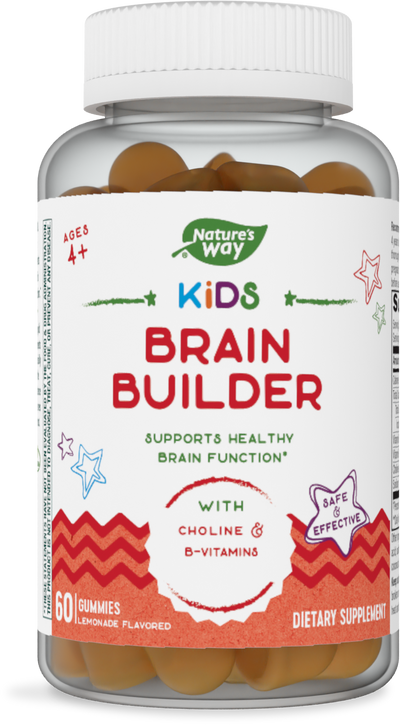<{%PRIMARY_13882E%}>Nature's Way® | Kids Brain Builder Gummies, 60 gummies, Lemonade