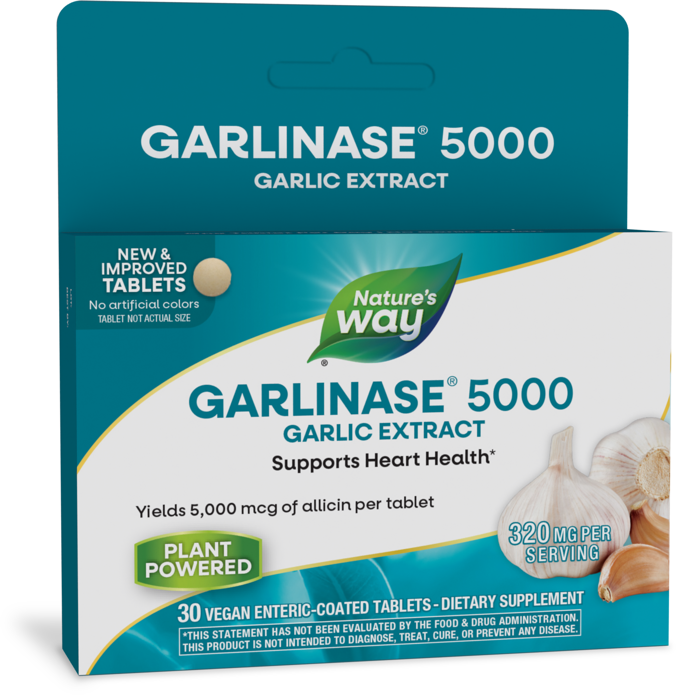 <{%PRIMARY_08503E%}>Nature's Way® | Garlinase 5000, 30 tablets