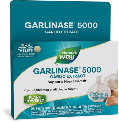 <{%PRIMARY_08503E%}>Nature's Way® | Garlinase 5000, 30 tablets