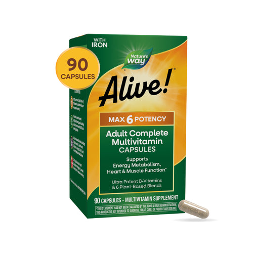 Nature's Way® | Alive! Max6 Potency Adult Complete Multivitamin Sku:15090
