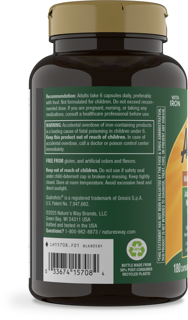<{%MAIN10_15708%}>Nature's Way® | Alive! Max6 Max Potency Daily Multivitamin - left side of pack
