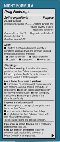 Nature's Way® | Umcka Cold Relief Hot Drink - right side of pack Sku:10601