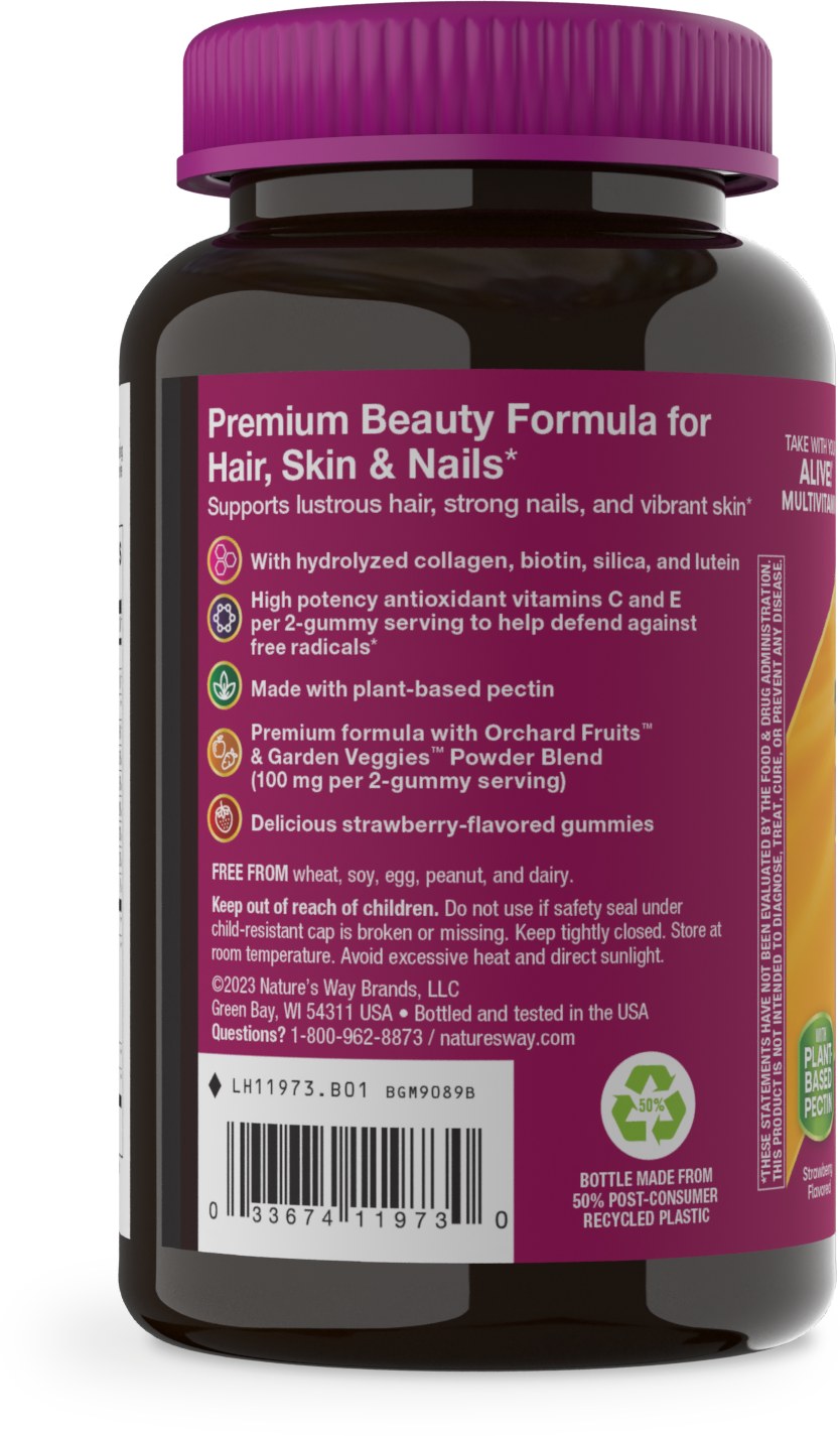 <{%MAIN3_undefined%}>Nature's Way® | Alive!® Hair, Skin & Nails Premium Gummies