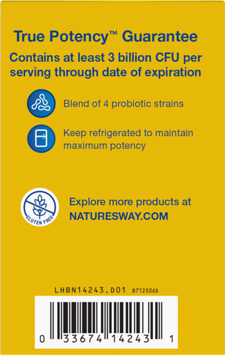 Nature's Way® | Primadophilus Kids Probiotic - back of pack Sku:14243