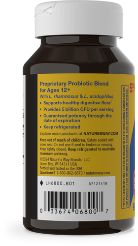 Nature's Way® | Primadophilus Probiotic - left side of pack Sku:6800