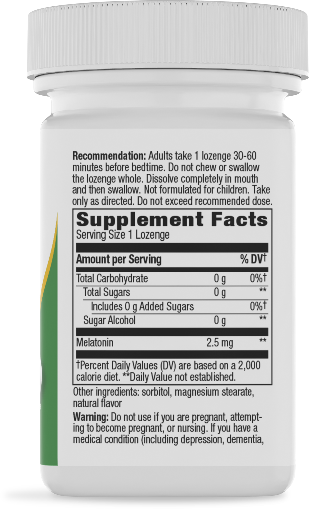 <{%MAIN2_49111%}>Nature's Way® | Melatonin Lozenge - right side of pack