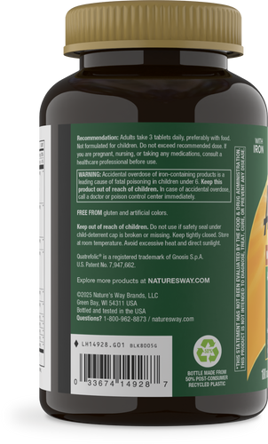 Nature's Way® | Alive! Max3 Potency Adult Complete Multivitamin - left side of pack Sku:14928