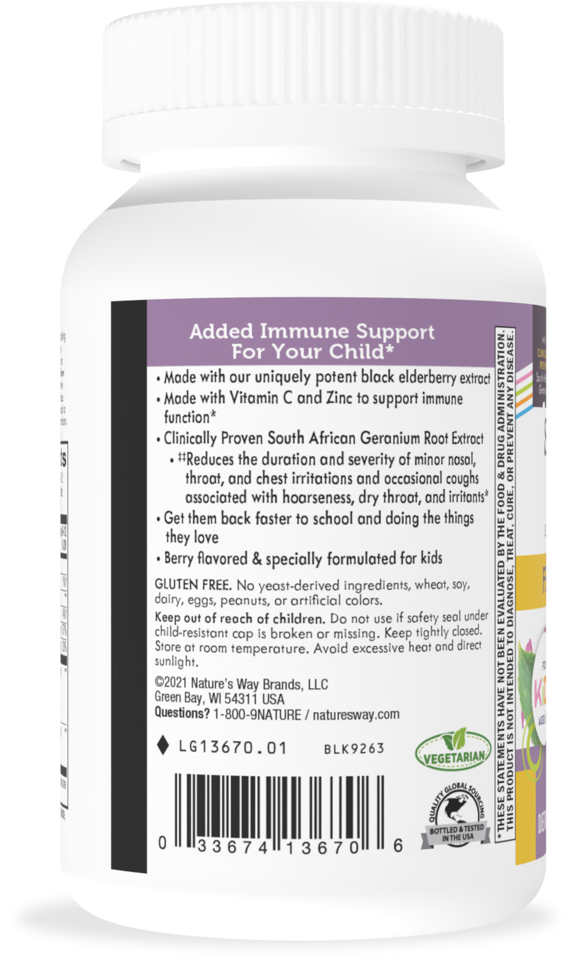 <{%MAIN2_13670%}>Nature's Way® | Sambucus Relief Chewables for Kids - left side of pack