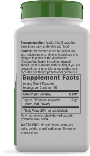 Nature's Way® | Echinacea - right side of pack Sku:12408
