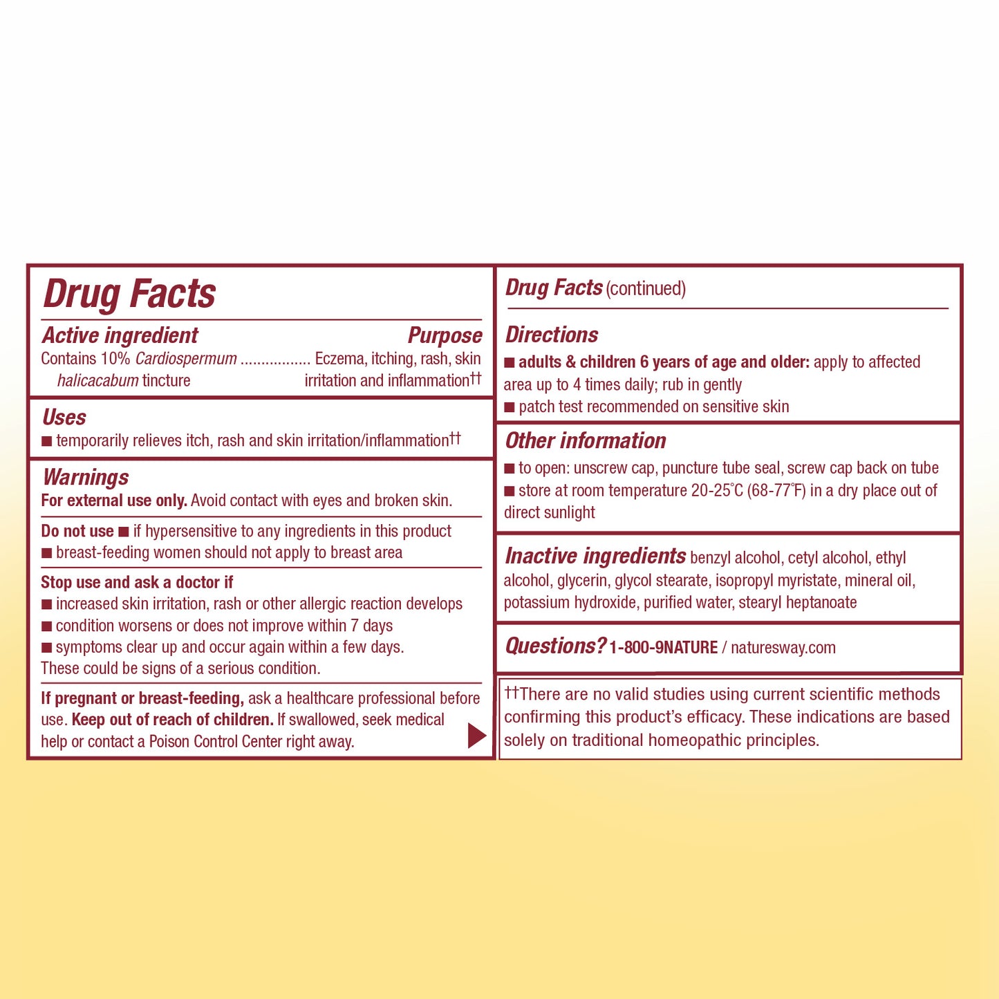 <{%MAIN5_21850390%}>Nature's Way® | Boericke & Tafel Florasone - supplement facts