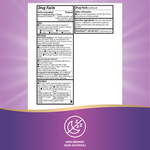 Nature's Way® | Umcka Zero Sugar Cold Relief Syrup Sku:15794