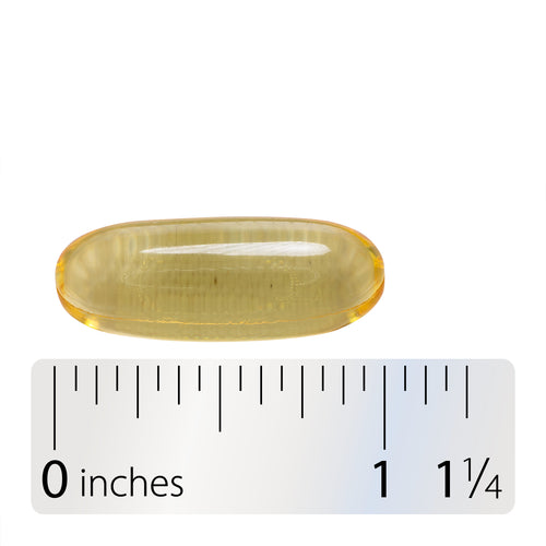 Nature's Way® | Mega-DHA Premium Fish Oil - Softgel and ruler Sku:15682