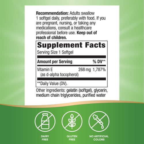 Nature's Way® | Vitamin E D-Alpha Tocopherol Sku:40211