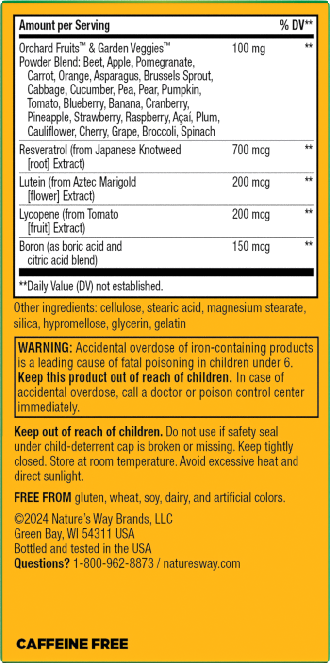 <{%MAIN3_60192%}>Nature's Way® | Alive! Adult Complete Multivitamin - back of pack