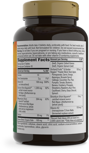 Nature's Way® | Alive! Calcium Bone Support - right side of pack Sku:10501