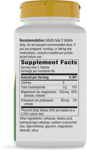 Nature's Way® | Krebs Magnesium Potassium Complex - right side of pack Sku:07766