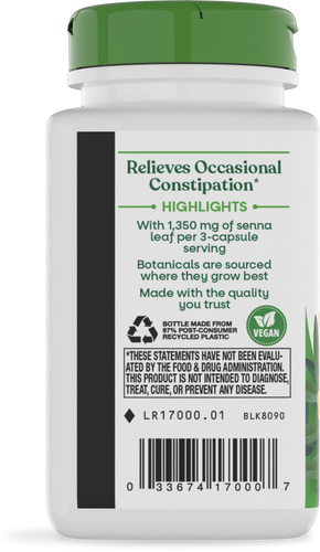 Nature's Way® | Senna Leaves - left side of pack Sku:17000