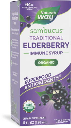 Nature's Way® | Sambucus Traditional Elderberry Immune Syrup, 4 fl oz (120 ml), Berry Sku:15796