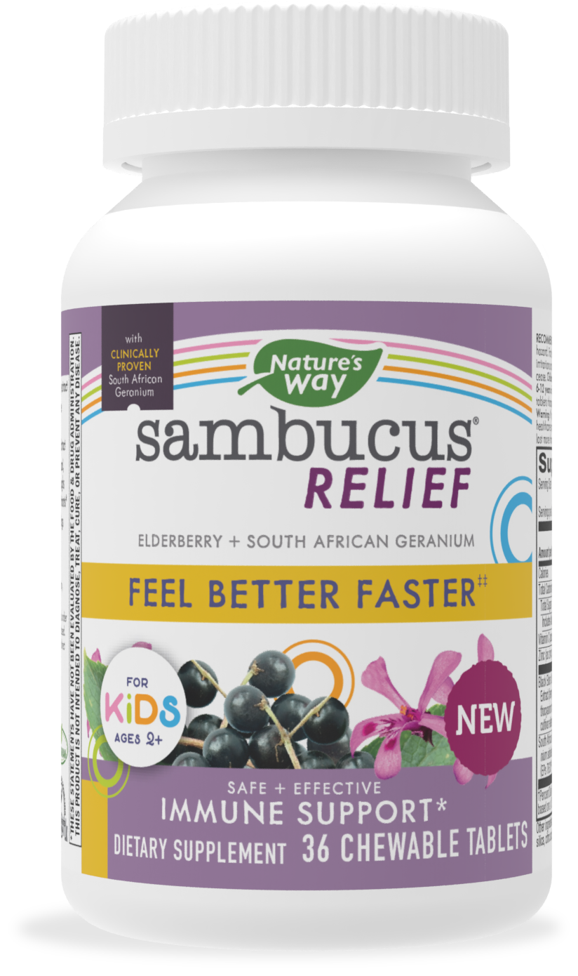 <{%PRIMARY_13670%}>Nature's Way® | Sambucus Relief Chewables for Kids