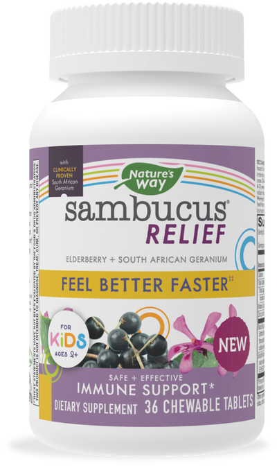 <{%PRIMARY_13670%}>Nature's Way® | Sambucus Relief Chewables for Kids