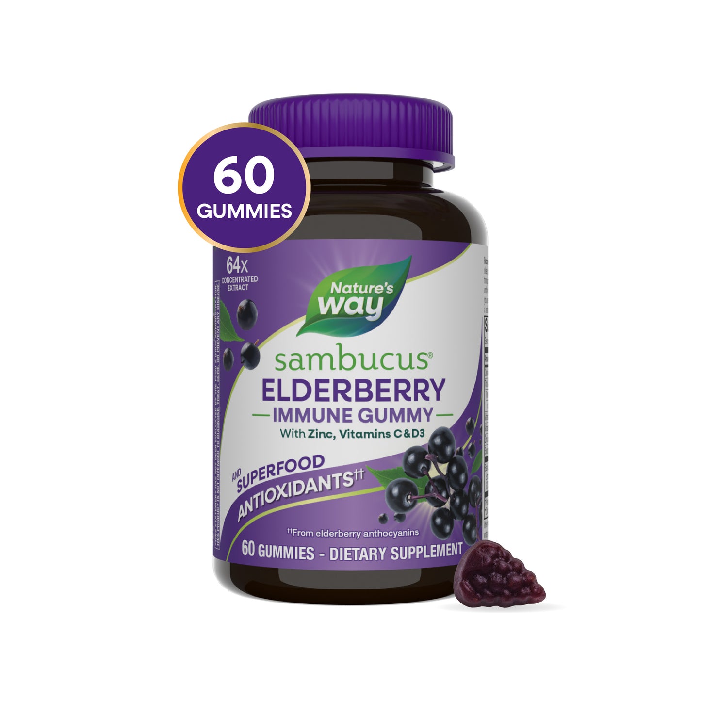 <{%MAIN14_10486%}>Nature's Way® | Sambucus Elderberry Immune Gummy